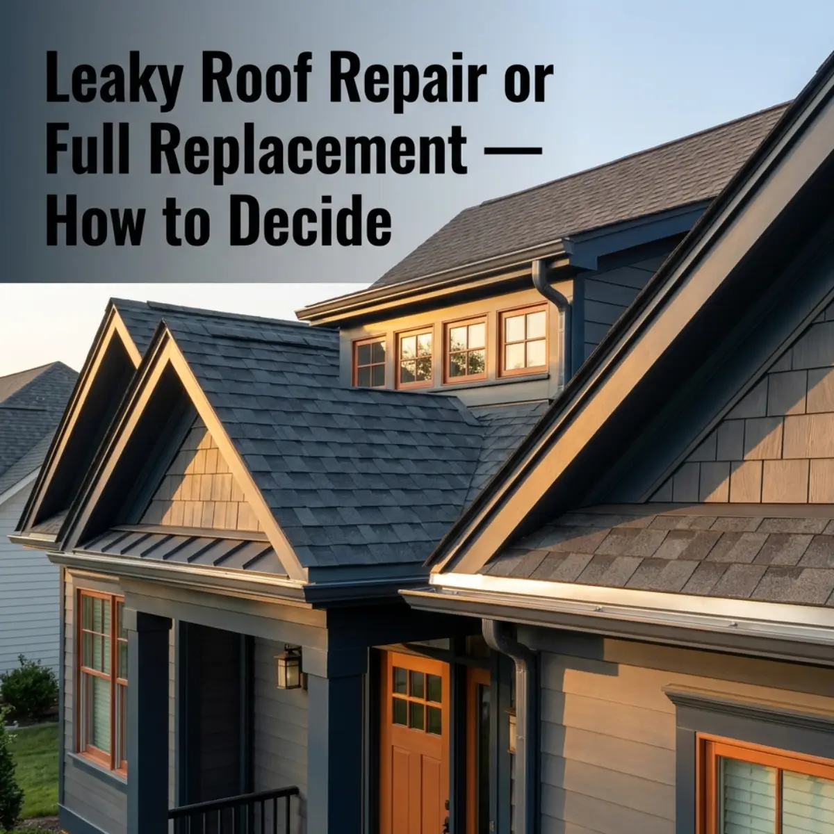 Leaky Roof Repair or Full Replacement — How to Decide
