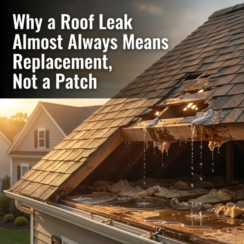 leaky roof needs replacing